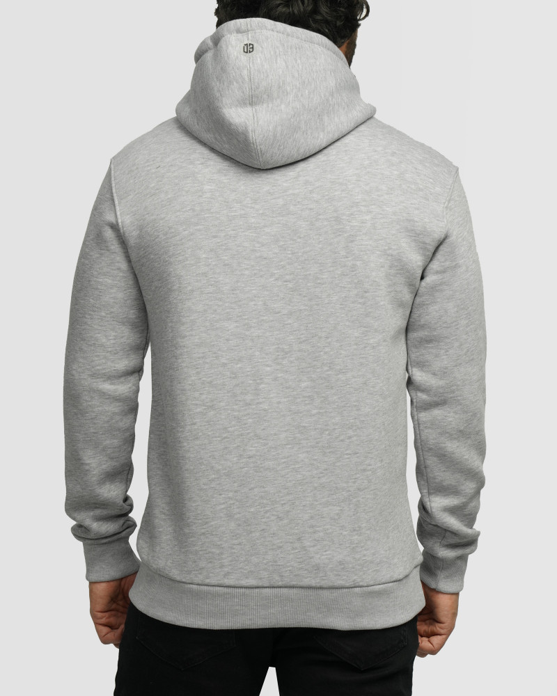 خرید و قیمت هودی کلاه دار ساده طوسی 24371255