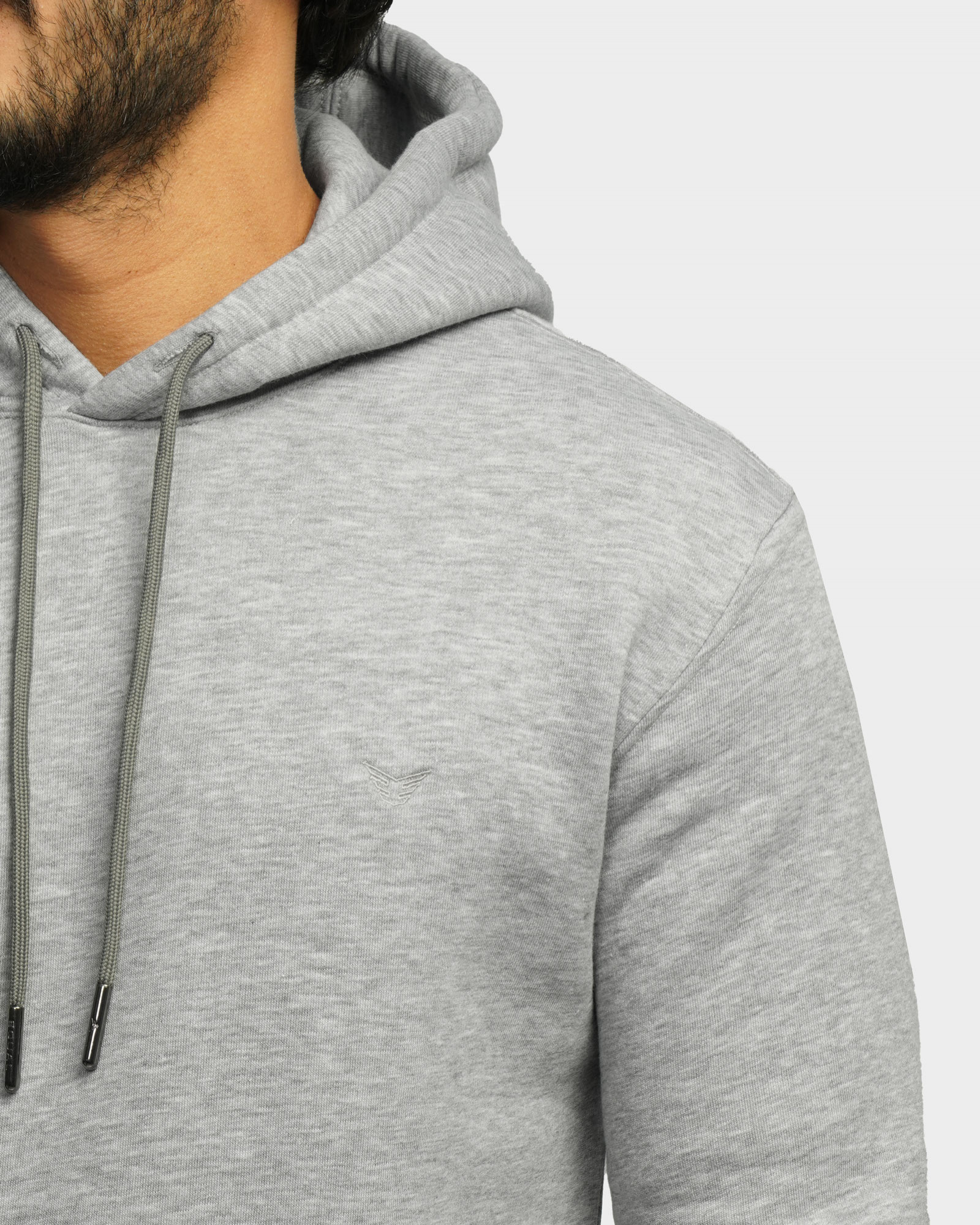 خرید و قیمت هودی کلاه دار ساده طوسی 24371255