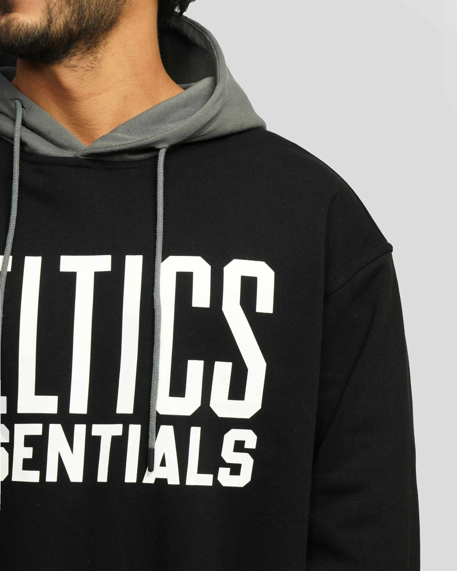 هودی کلاه دار طرح دار مردانه مشکی 24371263