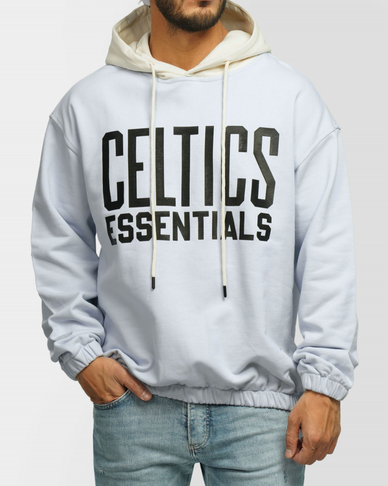 خرید و قیمت هودی کلاه دار طرح دار مردانه آبی روشن 24371263