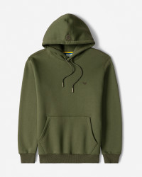 خرید و قیمت هودی کلاه دار ساده سبز تیره 24371255