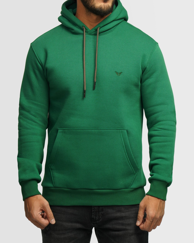 خرید و قیمت هودی کلاه دار ساده سبز 24371255