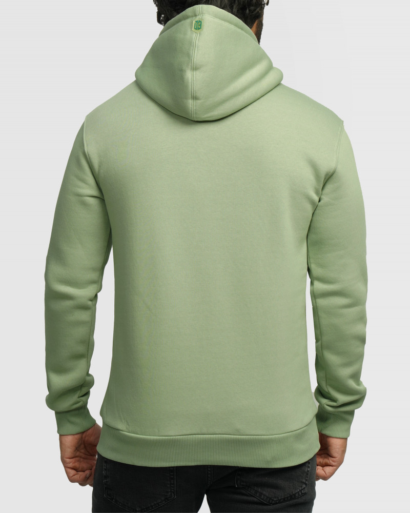 خرید و قیمت هودی کلاه دار ساده سبز روشن 24371255