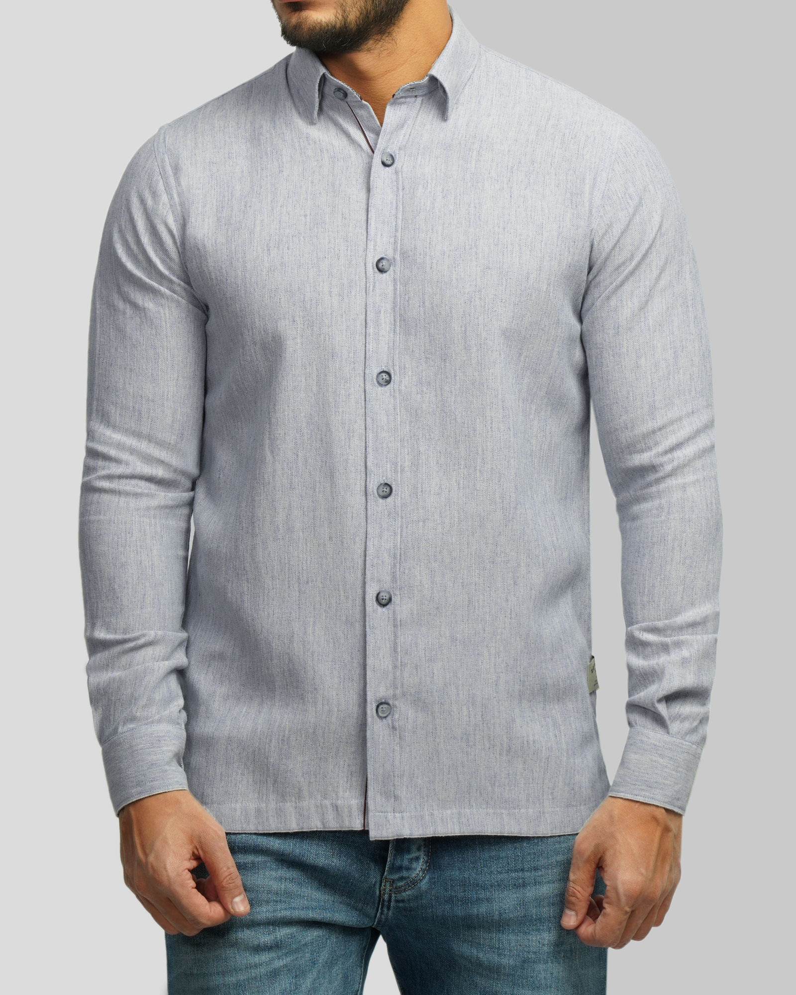 خرید و قیمت پیراهن آستین بلند مردانه آبی 24220517