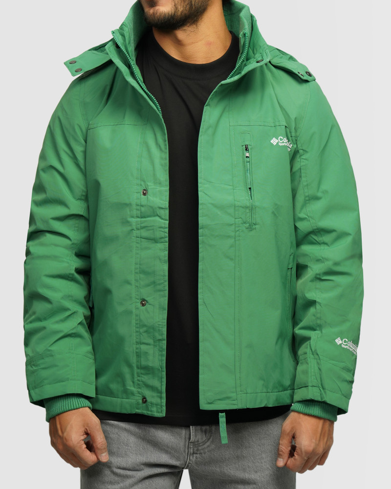 خرید و قیمت کاپشن مردانه کلاه دار سبز روشن 24316382