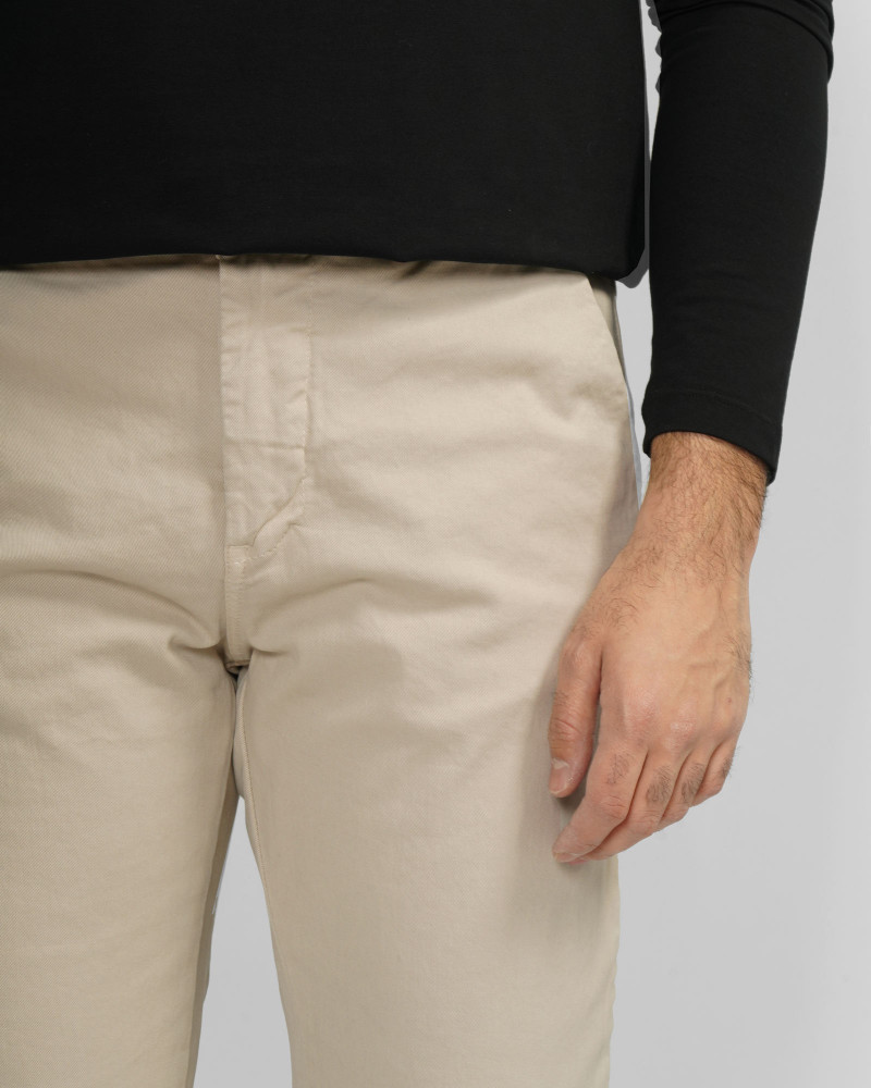 شلوار کتان مردانه اسلیم کرم روشن 24315202