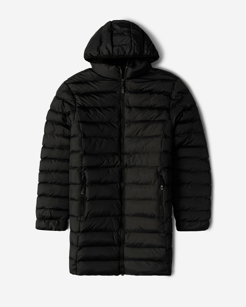 کاپشن مردانه کلاه دار بلند مشکی 24316385