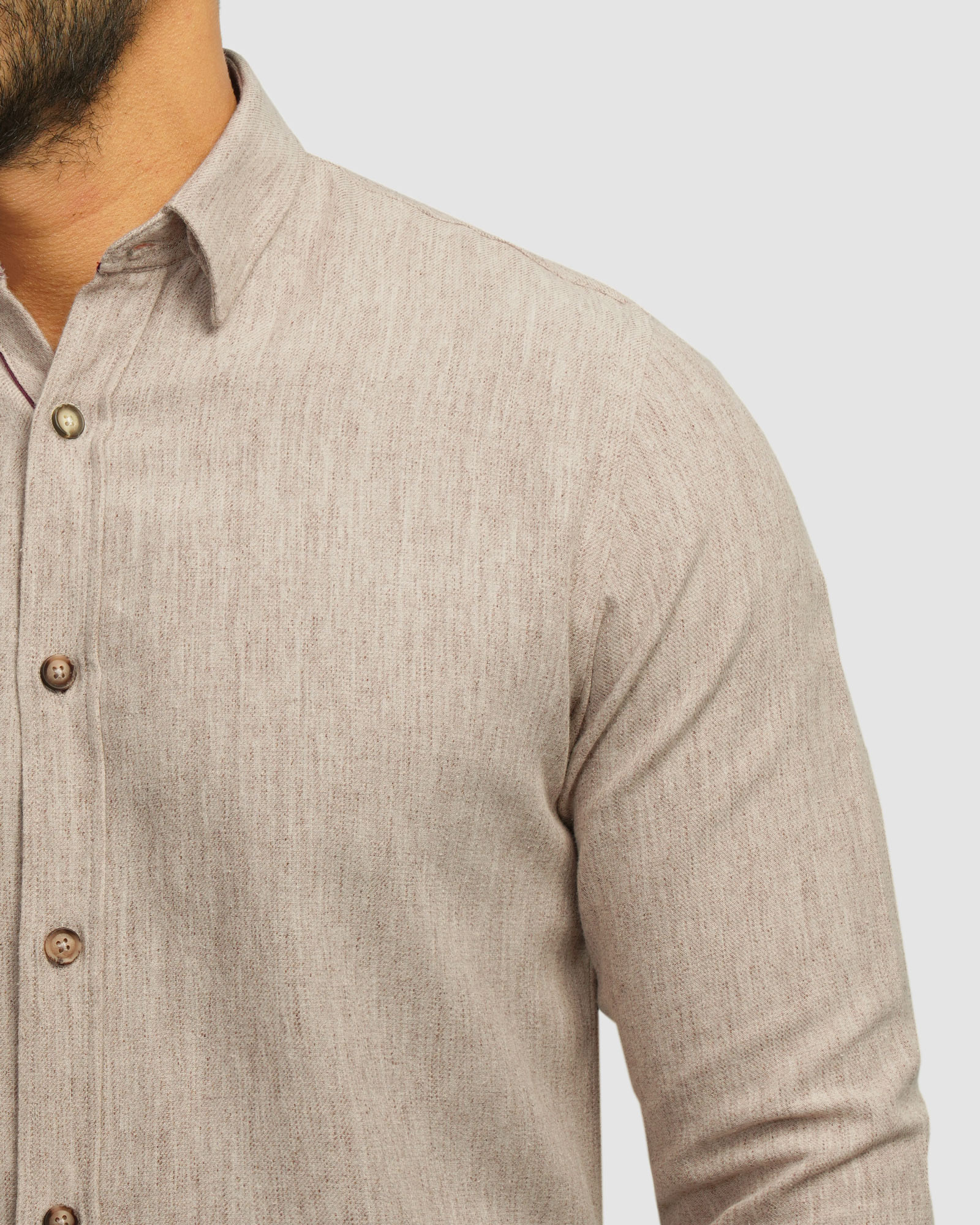 خرید و قیمت پیراهن آستین بلند مردانه کرم 24220517