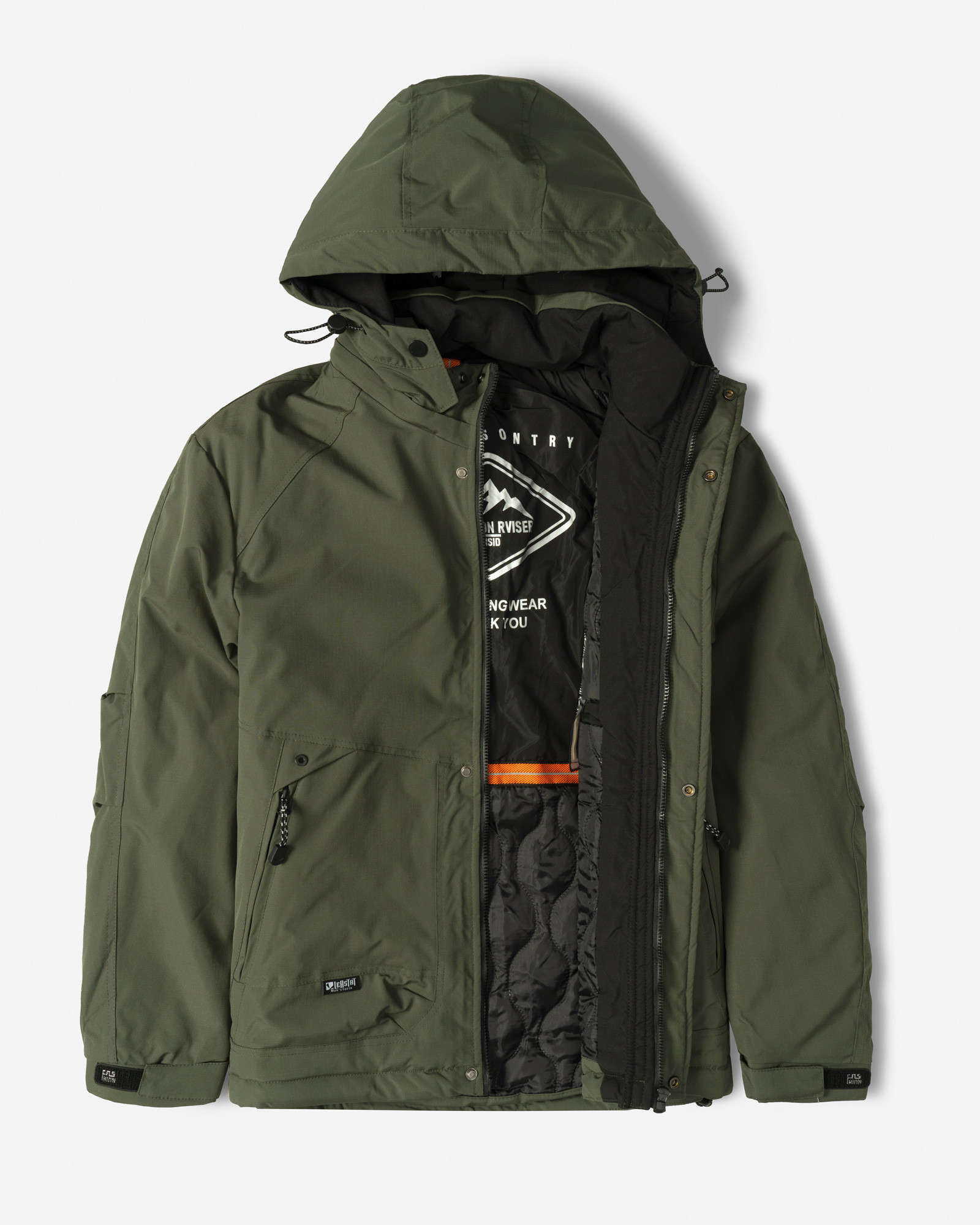 خرید و قیمت کاپشن مردانه کلاه دار سبز 24316379