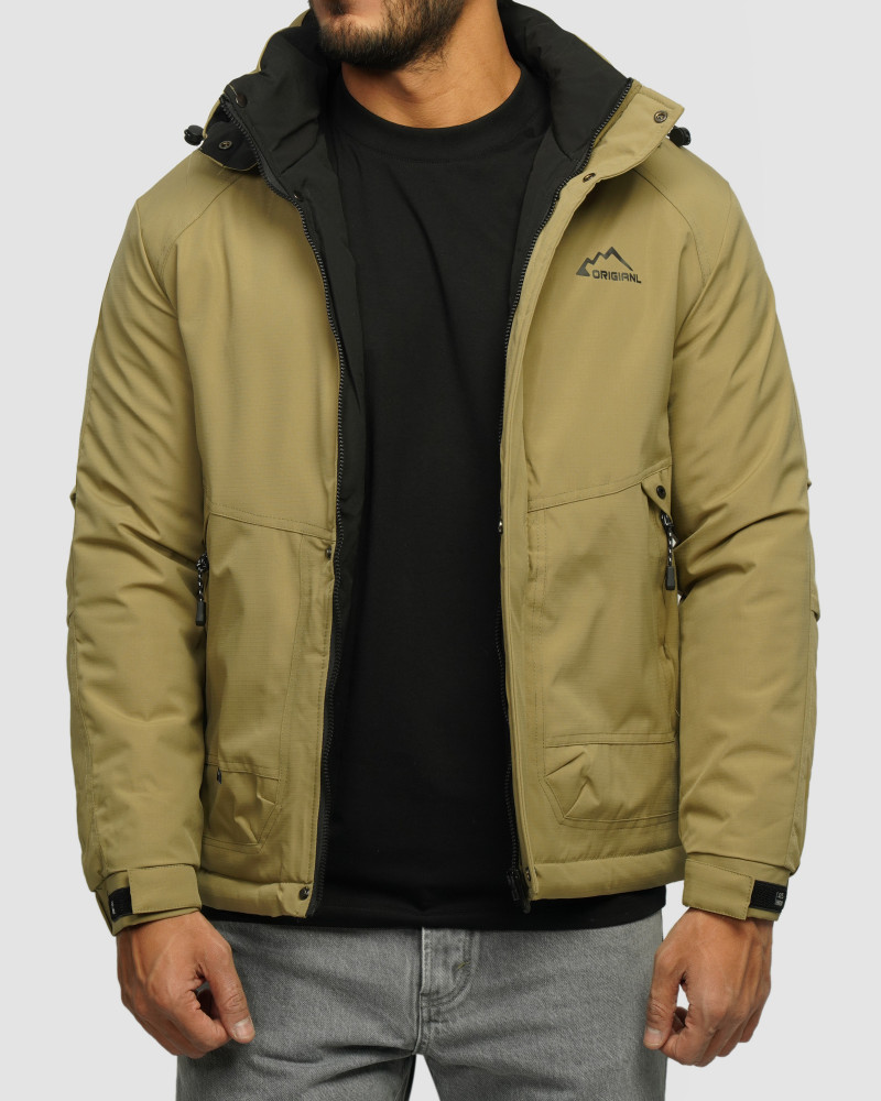 خرید و قیمت کاپشن مردانه کلاه دار سبز سدری 24316379