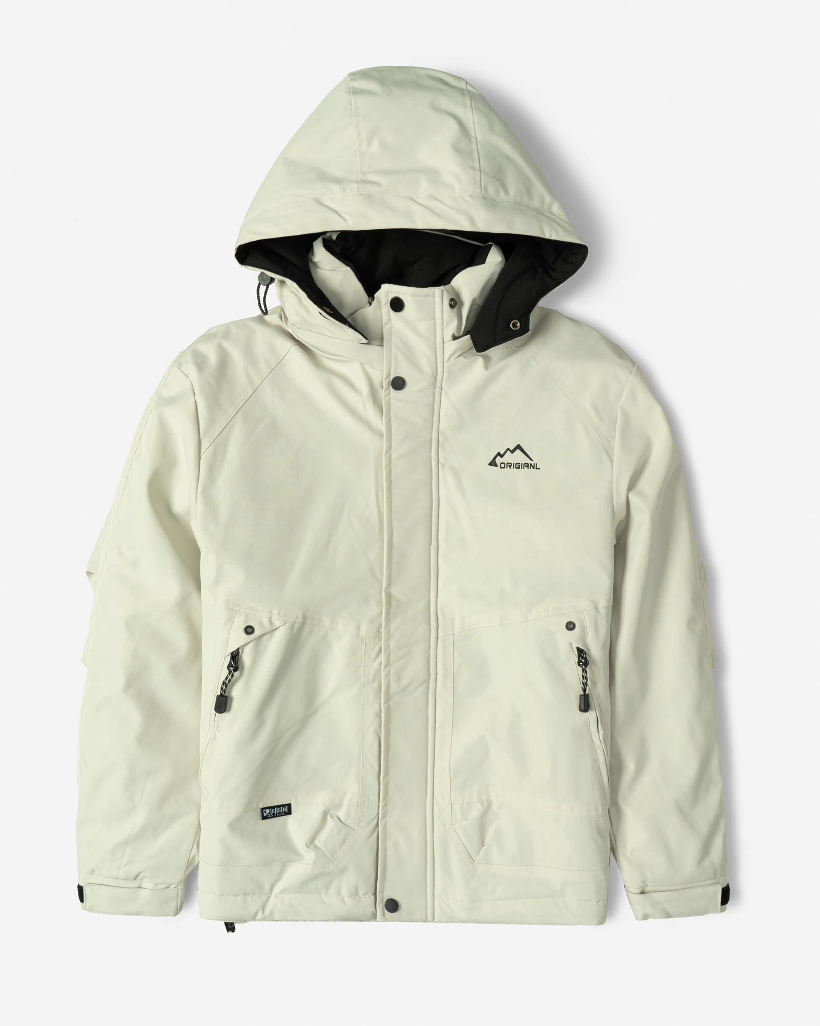 خرید و قیمت کاپشن مردانه کلاه دار طوسی روشن 24316379