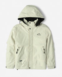 خرید و قیمت کاپشن مردانه کلاه دار طوسی روشن 24316379