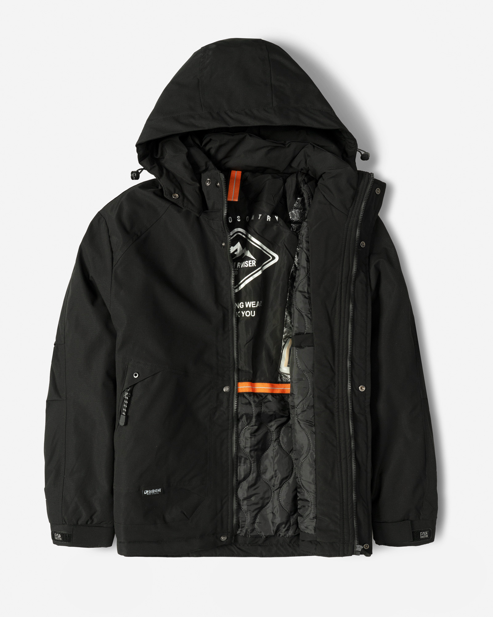 خرید و قیمت کاپشن مردانه کلاه دار مشکی 24316379