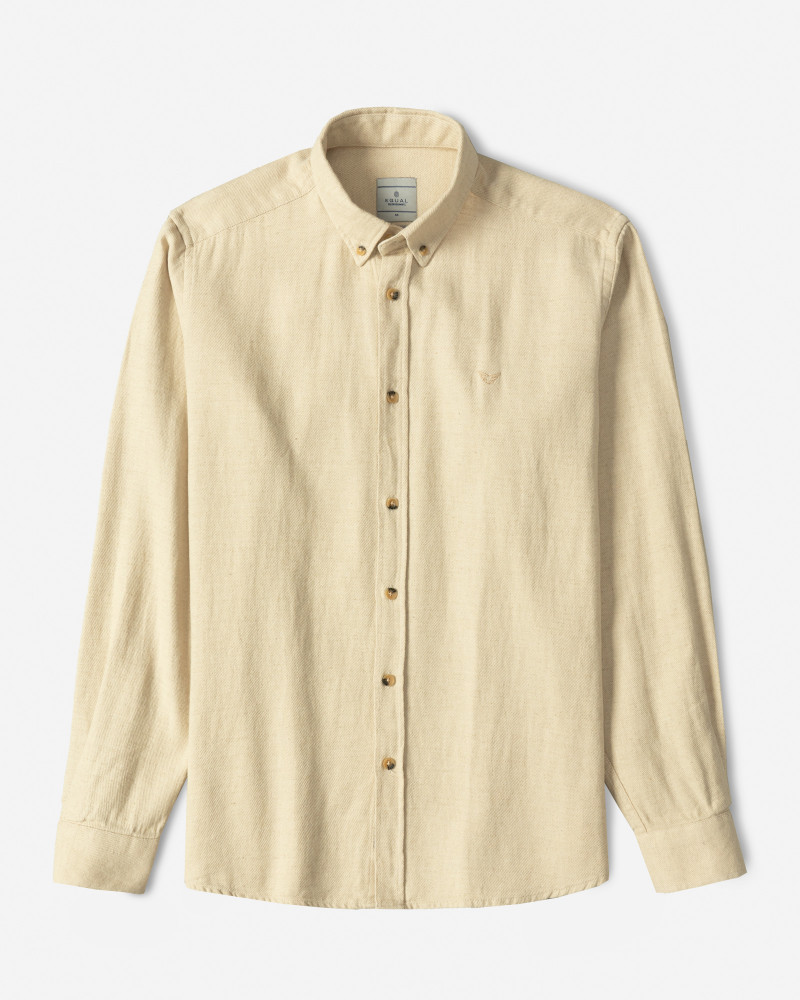 خرید و قیمت پیراهن نیمه ضخیم ساده مردانه کرم 24368167