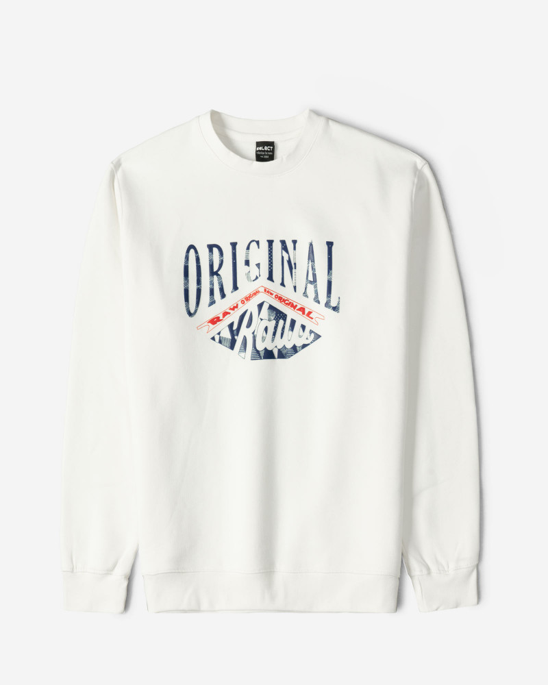 پلیور دورس یقه گرد مردانه سفید 24357258