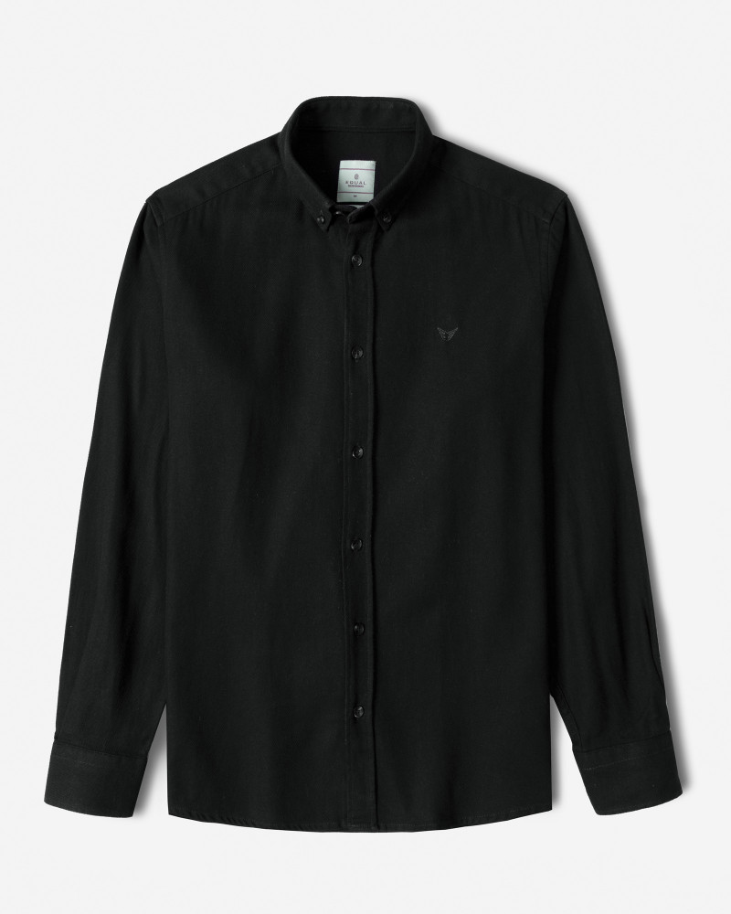 خرید و قیمت پیراهن نیمه ضخیم ساده مردانه مشکی 24368167