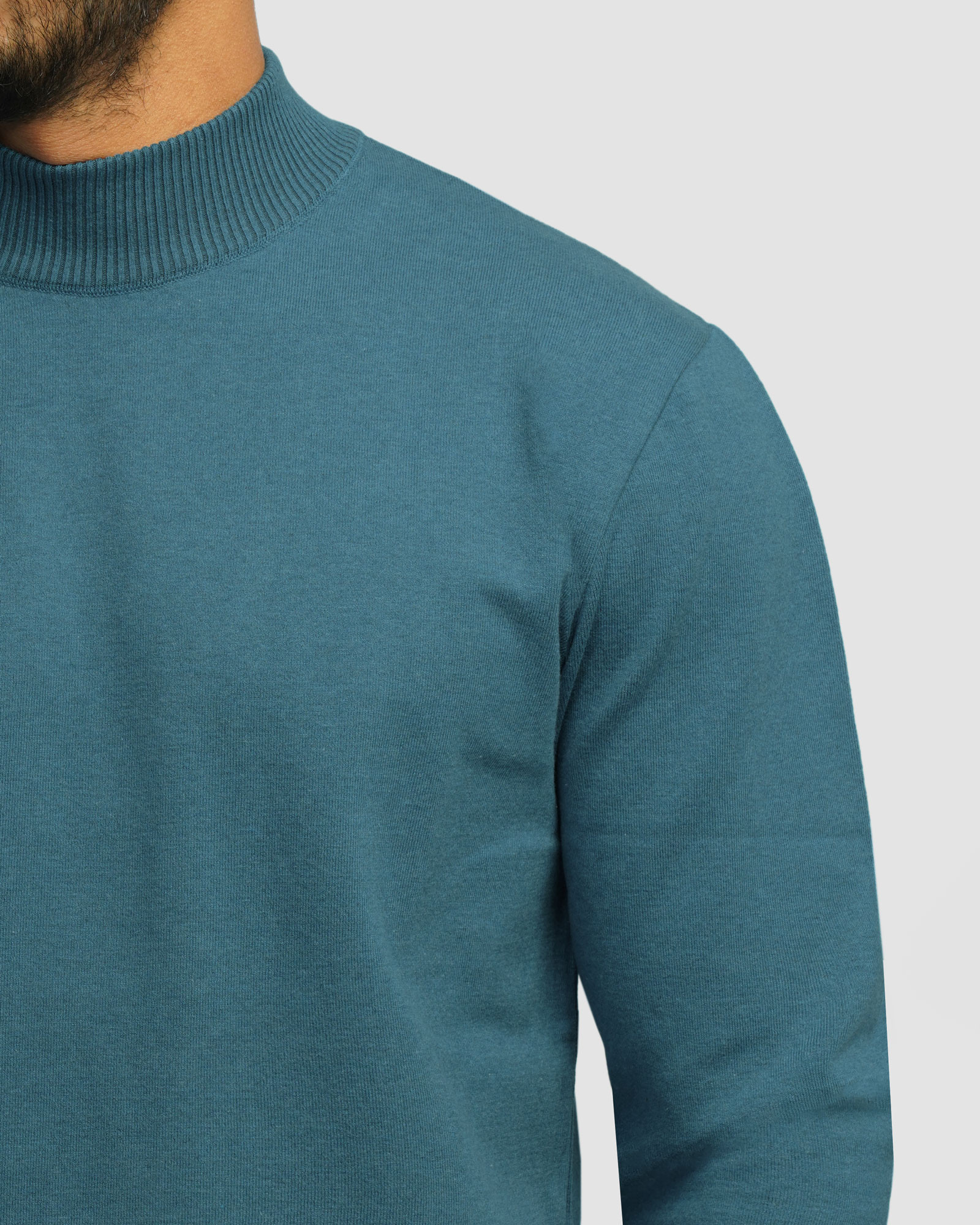 خرید و قیمت پلیور بافت یقه 5 سانت ساده مردانه آبی فیروزه ای 22250101