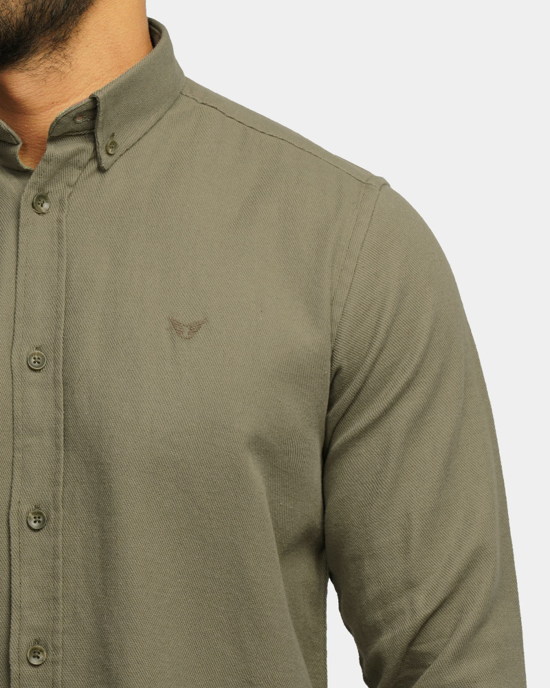 خرید و قیمت پیراهن نیمه ضخیم ساده مردانه سبز 24368167