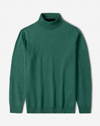 خرید و قیمت پلیور بافت یقه 5 سانت ساده مردانه سبز یشمی 22250101