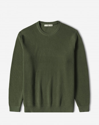 پلیور بافت یقه گرد مردانه سبز 24342175