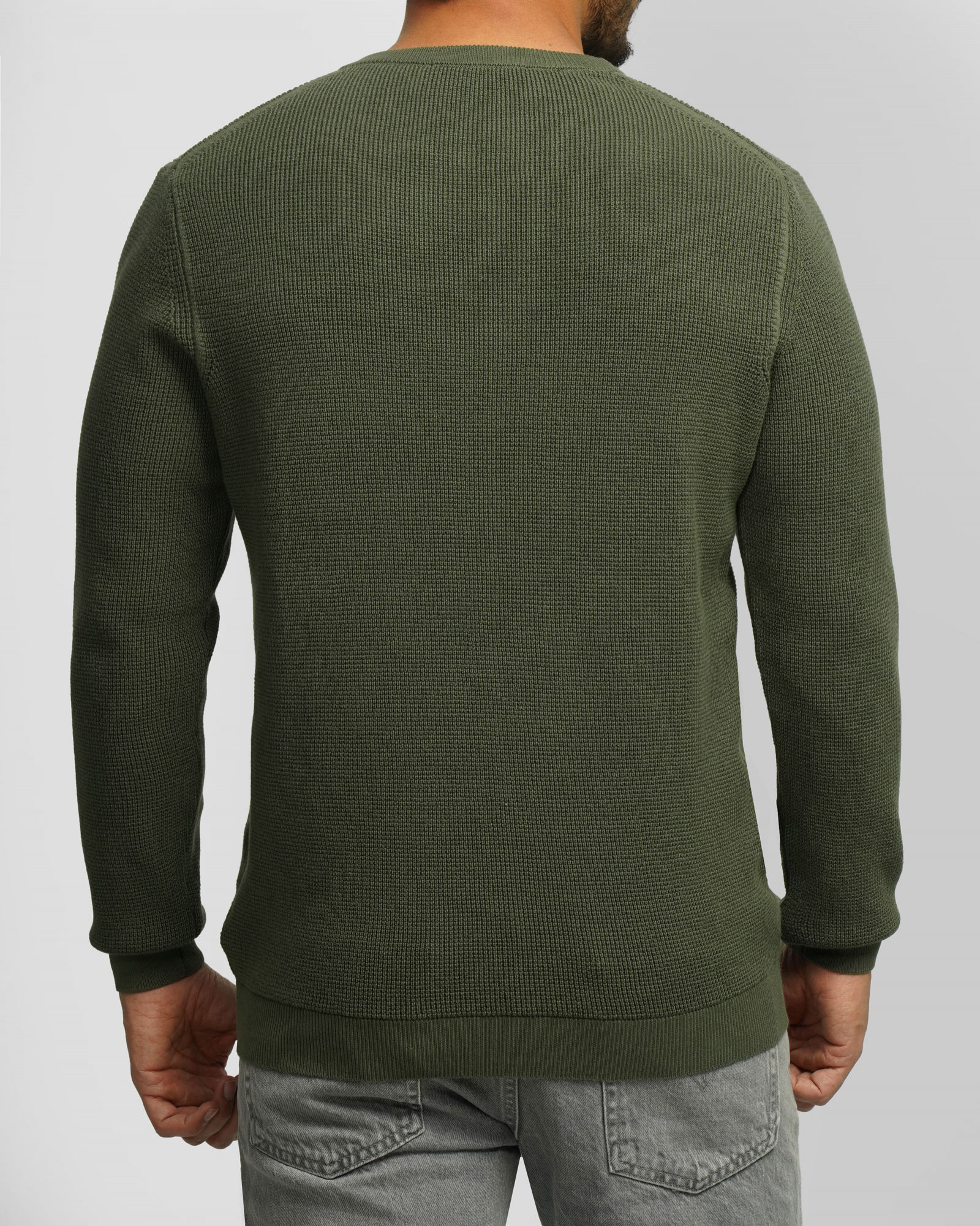 پلیور بافت یقه گرد مردانه سبز 24342175