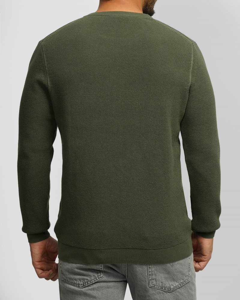 پلیور بافت یقه گرد مردانه سبز 24342175