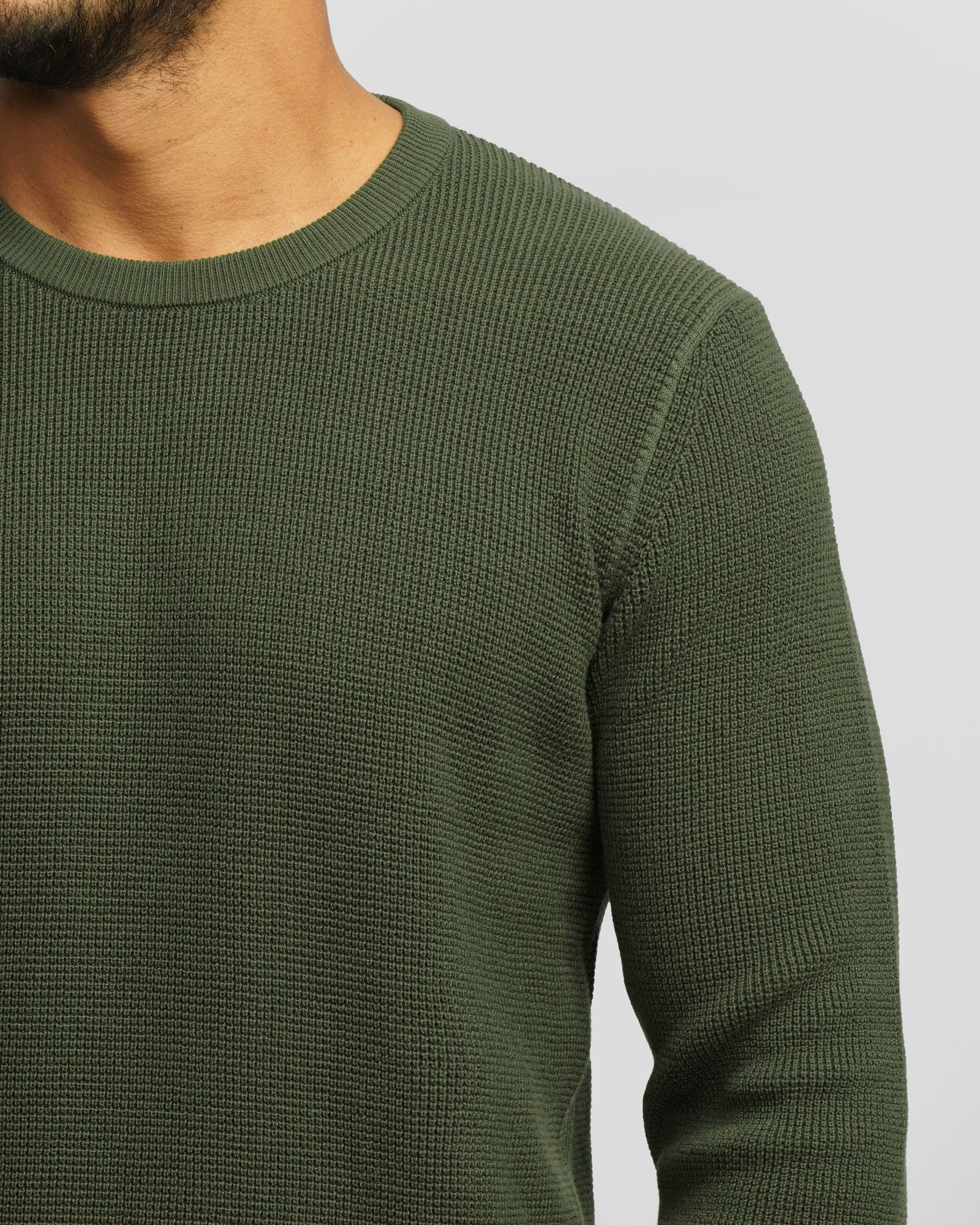 پلیور بافت یقه گرد مردانه سبز 24342175