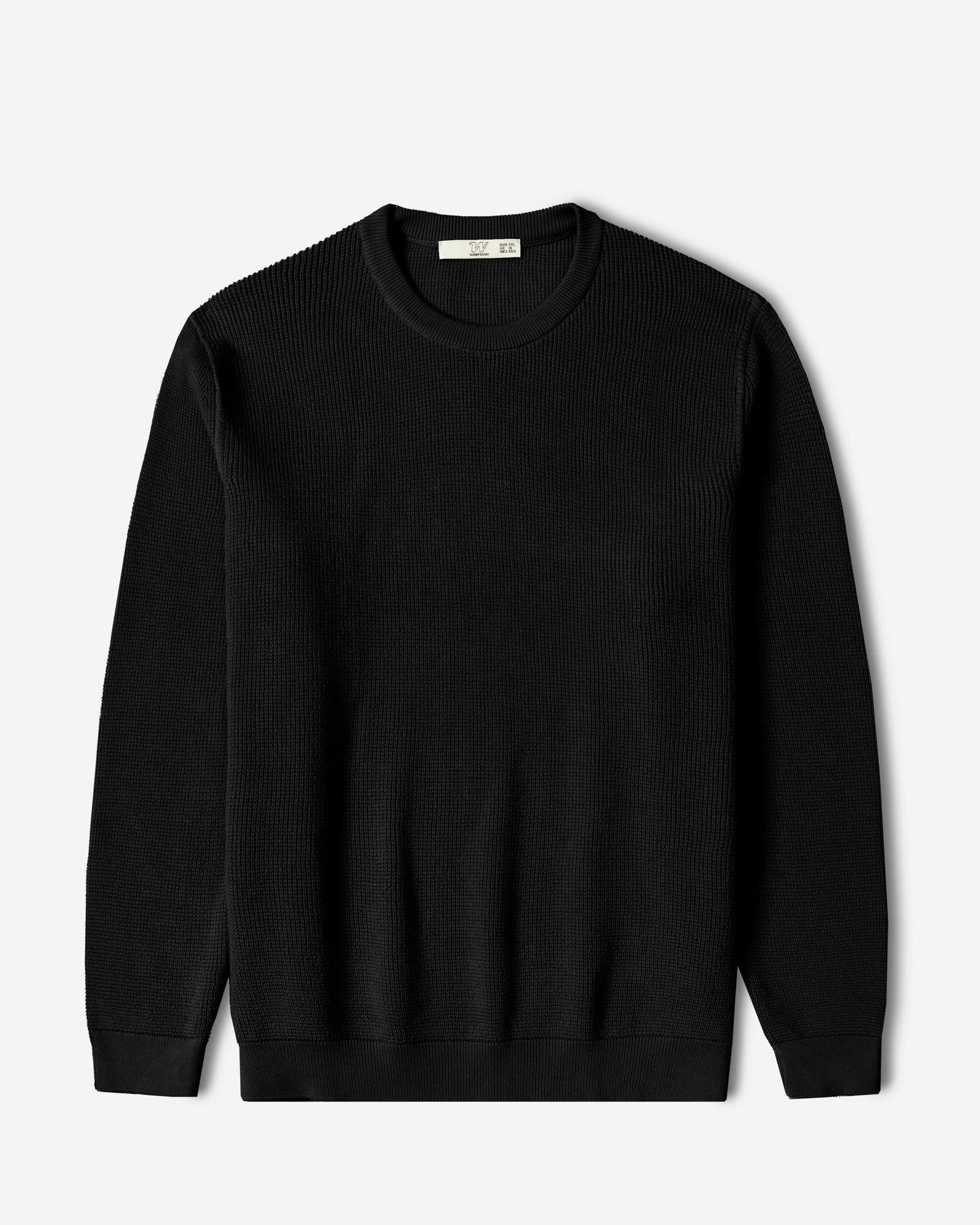 پلیور بافت یقه گرد مردانه مشکی 24342175