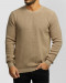 پلیور بافت یقه گرد مردانه کرم 24342175
