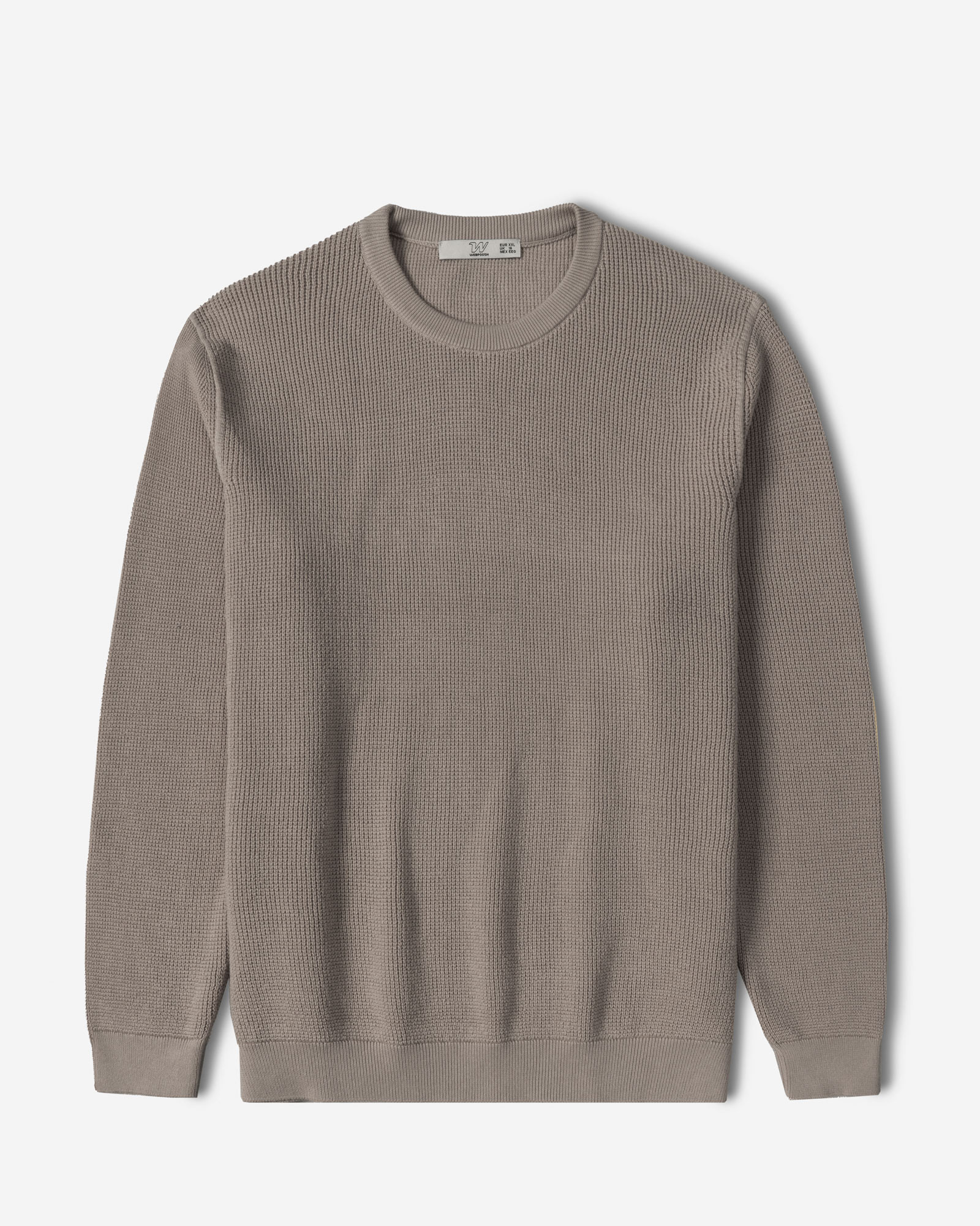 پلیور بافت یقه گرد مردانه خاکستری 24342175