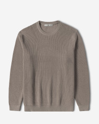 پلیور بافت یقه گرد مردانه خاکستری 24342175