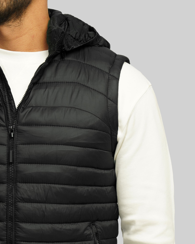 خرید و قیمت پافر مردانه کلاه دار مشکی 24353176