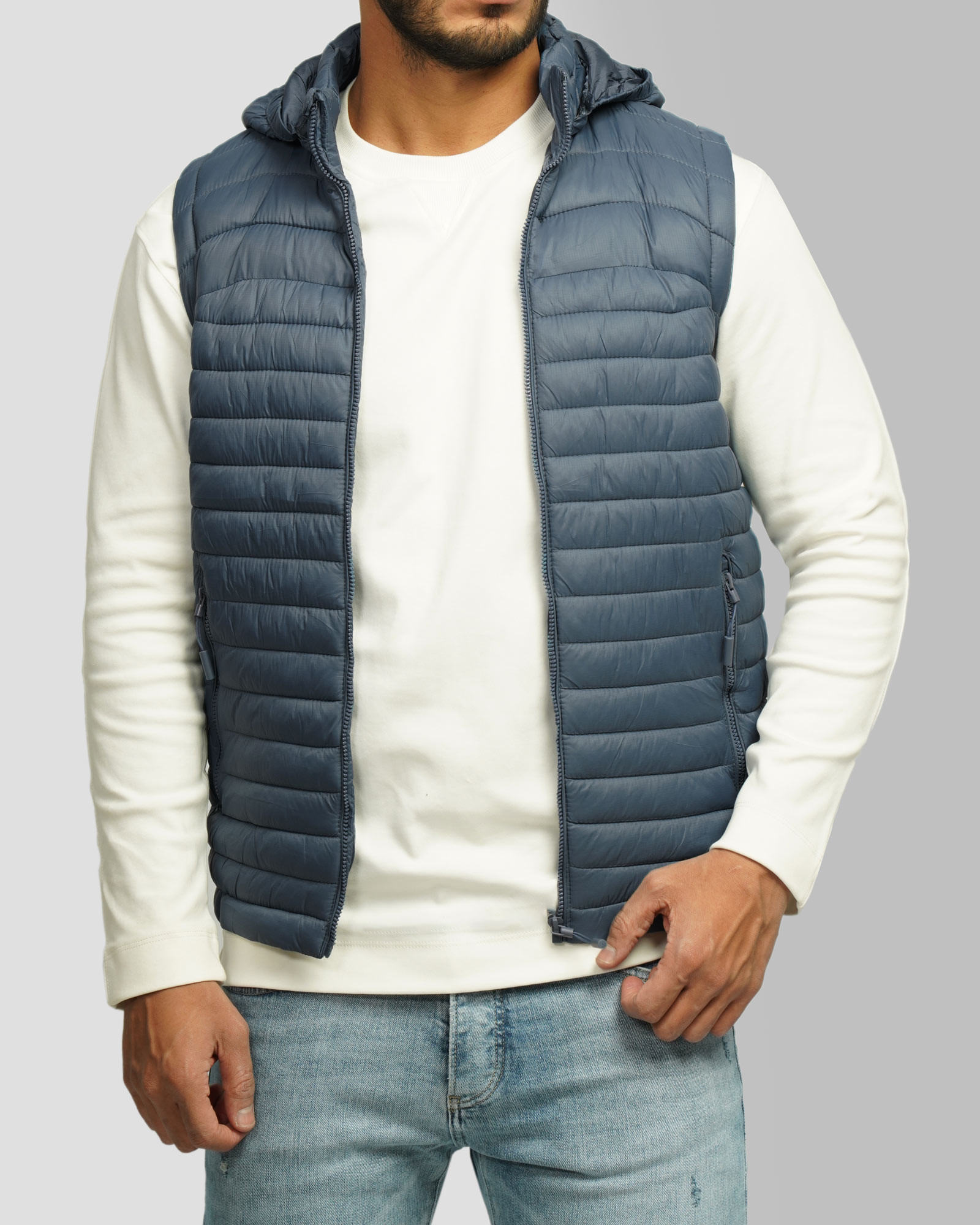 خرید و قیمت پافر مردانه کلاه دار آبی 24353176