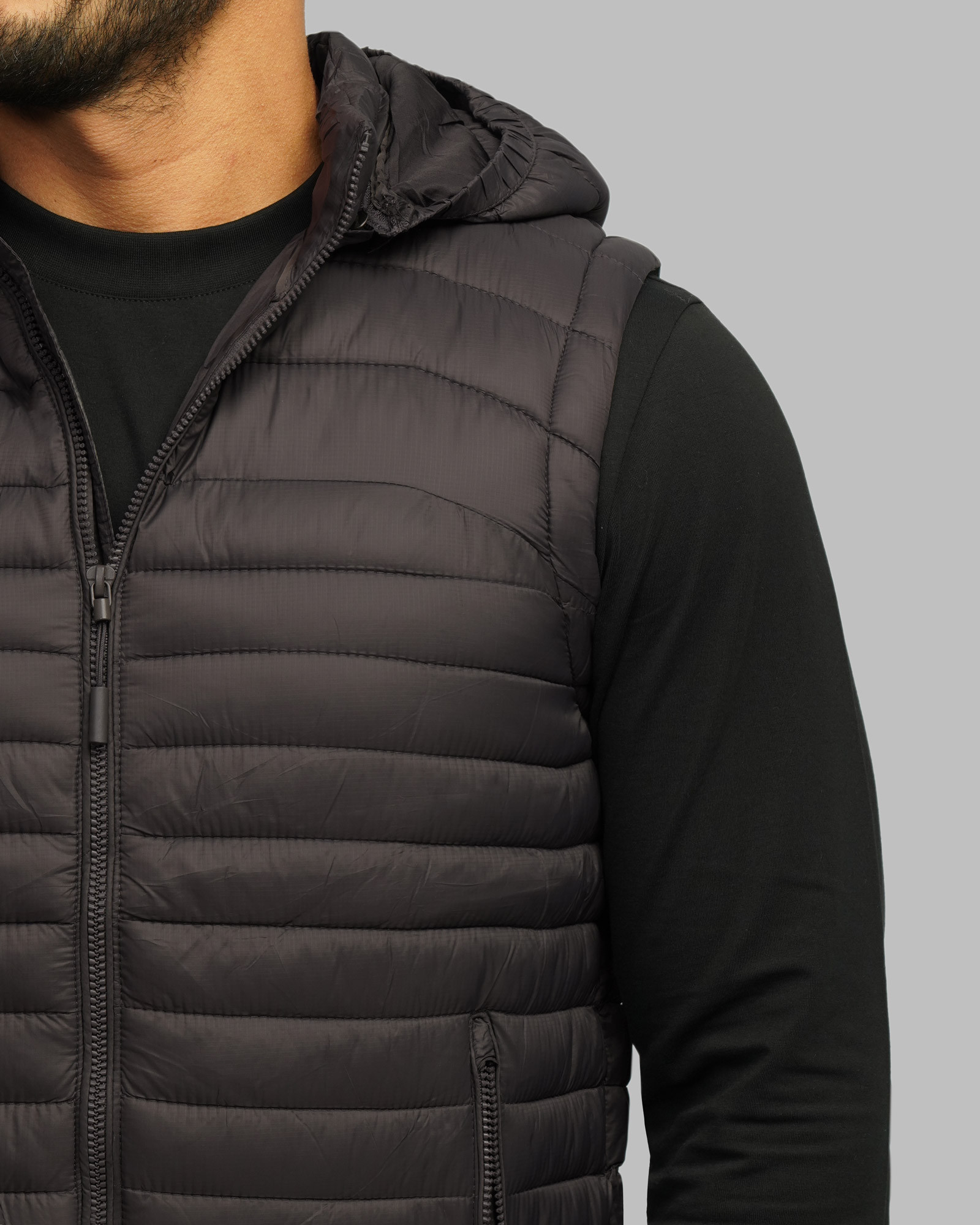 خرید و قیمت پافر مردانه کلاه دار خاکستری 24353176