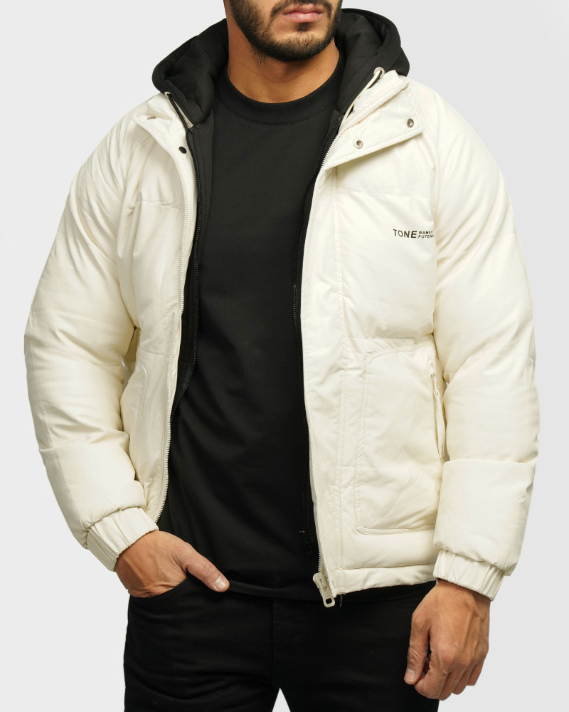 خرید و قیمت کاپشن مردانه کلاه دار شیری24316377