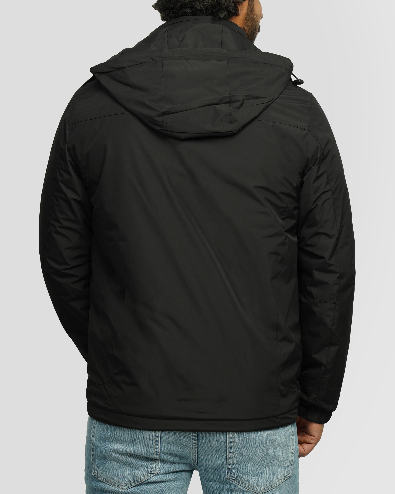 خرید و قیمت کاپشن مردانه کلاه دار مشکی 24316381