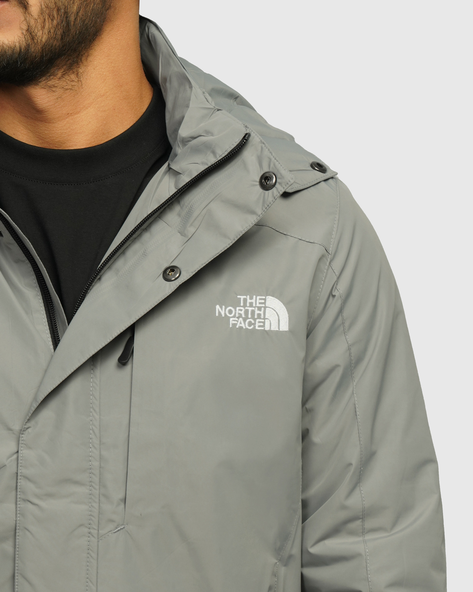 خرید و قیمت کاپشن مردانه کلاه دار طوسی 24316381