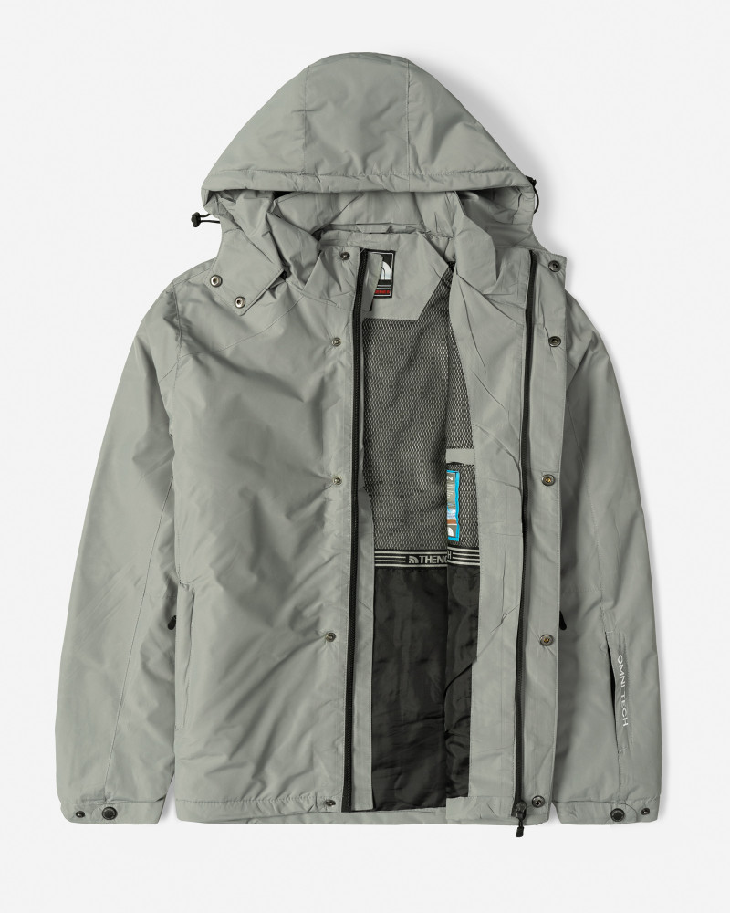 خرید و قیمت کاپشن مردانه کلاه دار طوسی 24316381