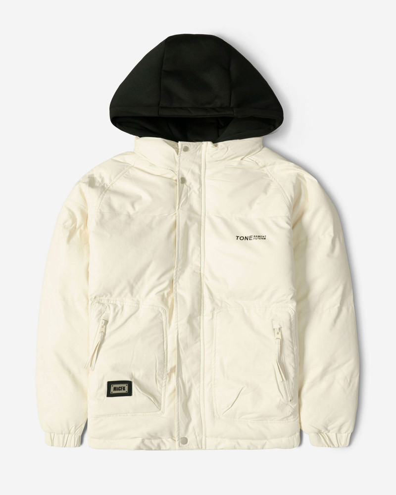 خرید و قیمت کاپشن مردانه کلاه دار شیری24316377