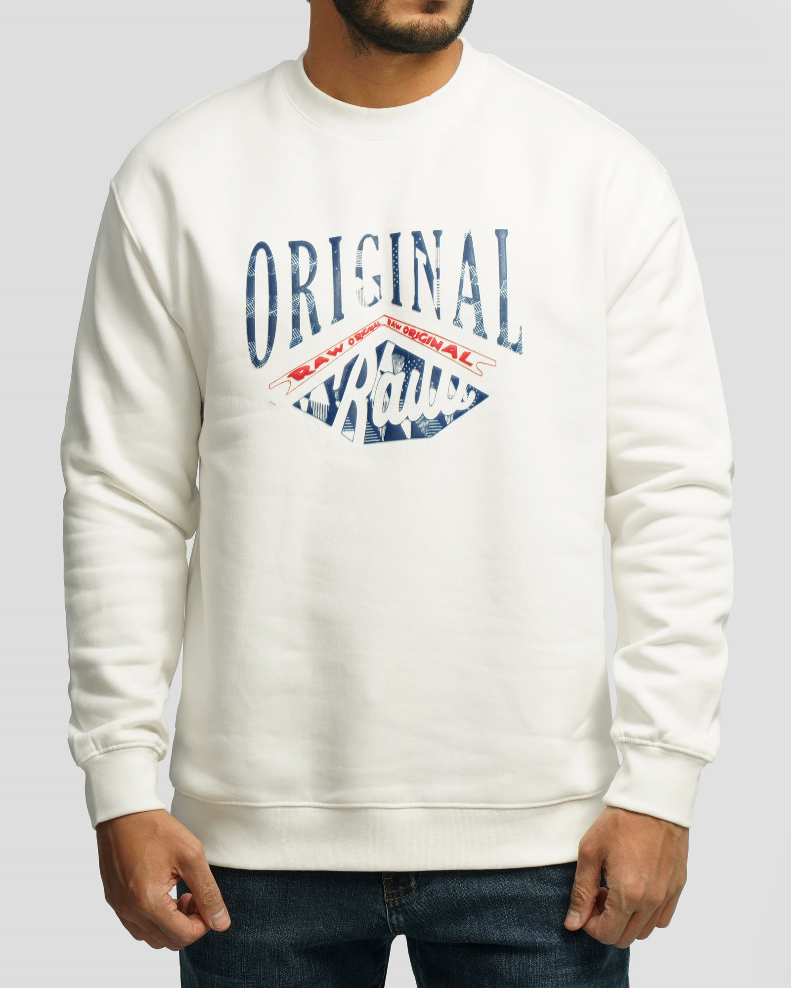 پلیور دورس یقه گرد مردانه سفید 24357258