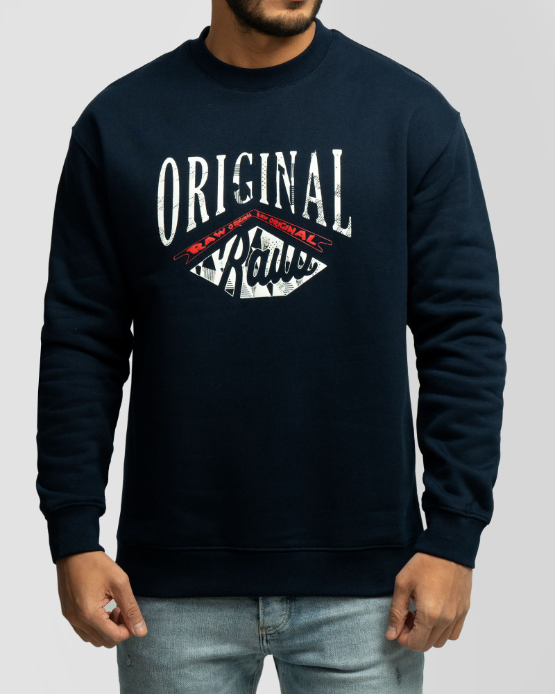 پلیور دورس یقه گرد مردانه سرمه ای 24357258