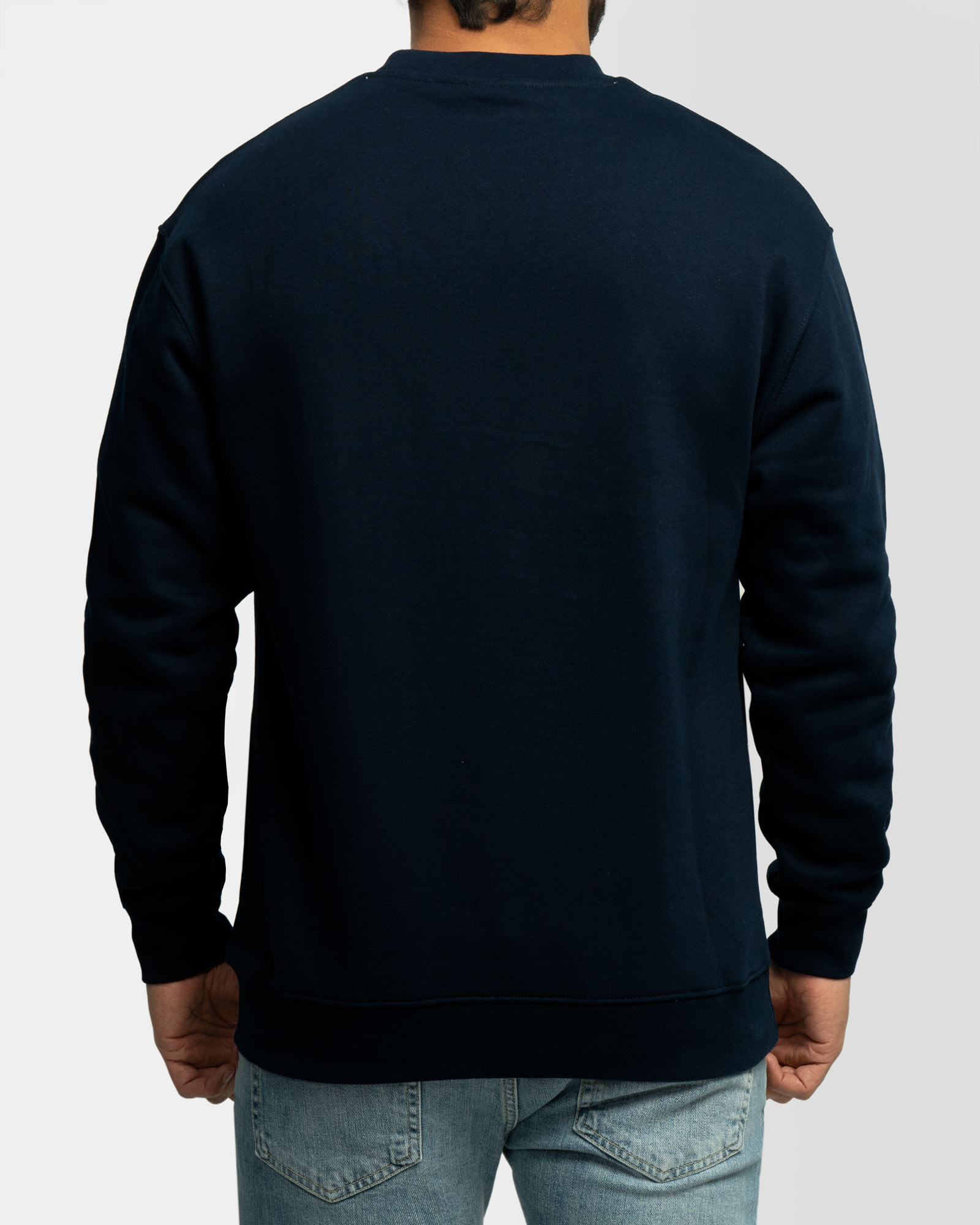 پلیور دورس یقه گرد مردانه سرمه ای 24357258