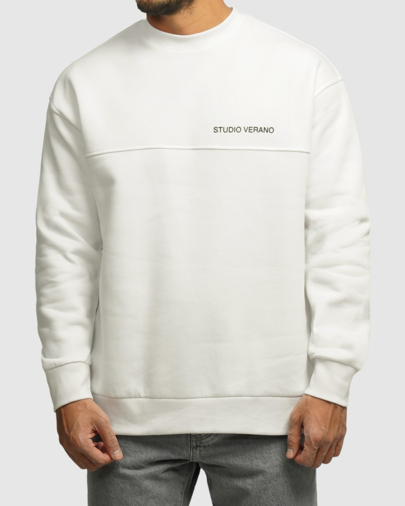 خرید و قیمت پلیور دورس یقه گرد مردانه سفید 24357251