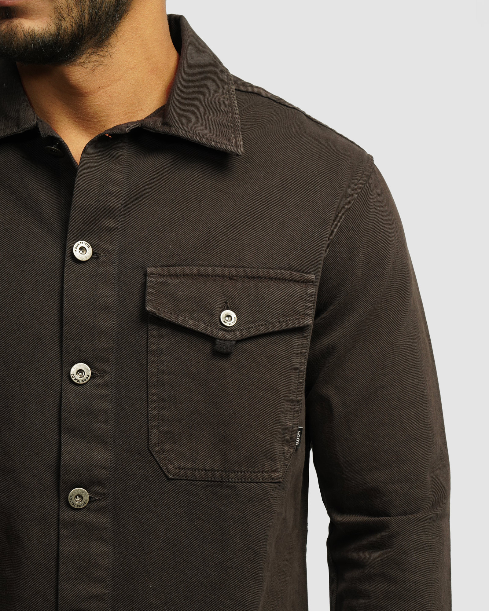 پیراهن کتان مردانه قهوه ای 24352300