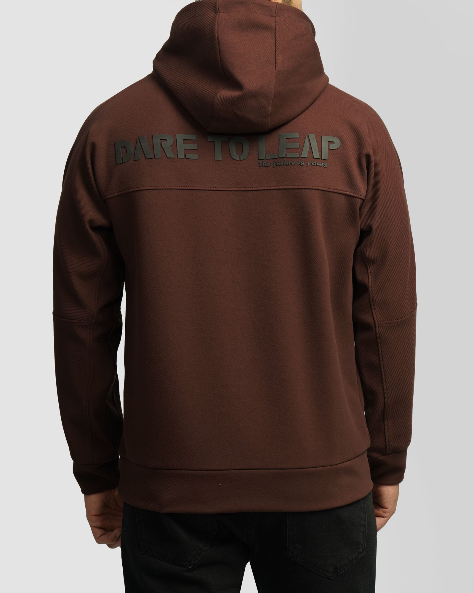 هودی کلاه دار طرح دار مردانه زرشکی 24371266