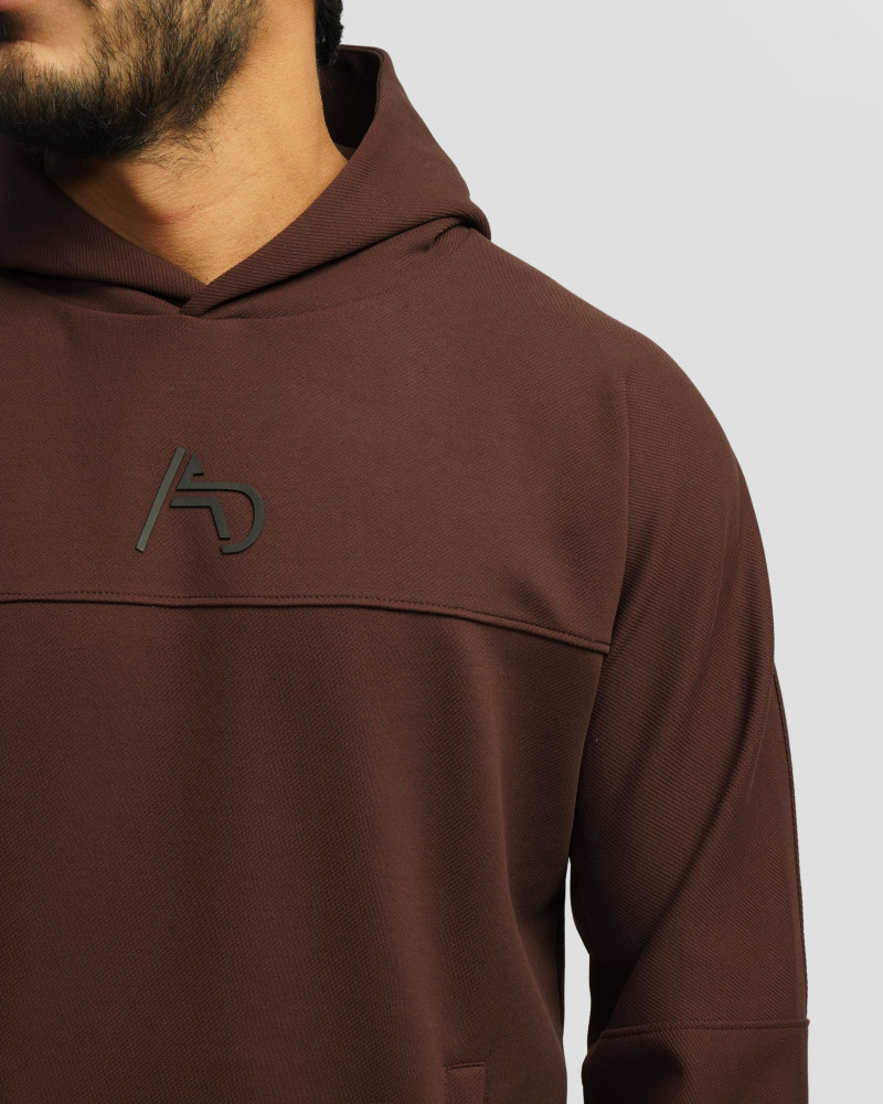 هودی کلاه دار طرح دار مردانه زرشکی 24371266