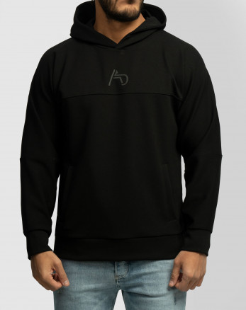 هودی کلاه دار طرح دار مردانه مشکی 24371266