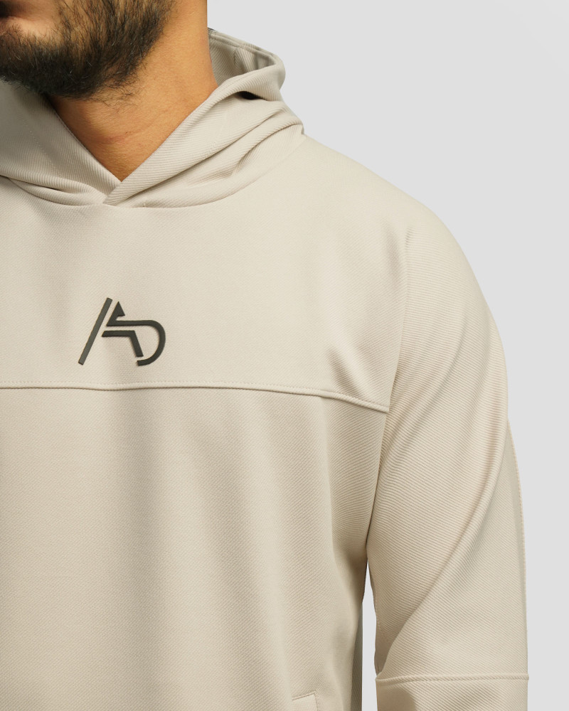 هودی کلاه دار طرح دار مردانه کرم 24371266