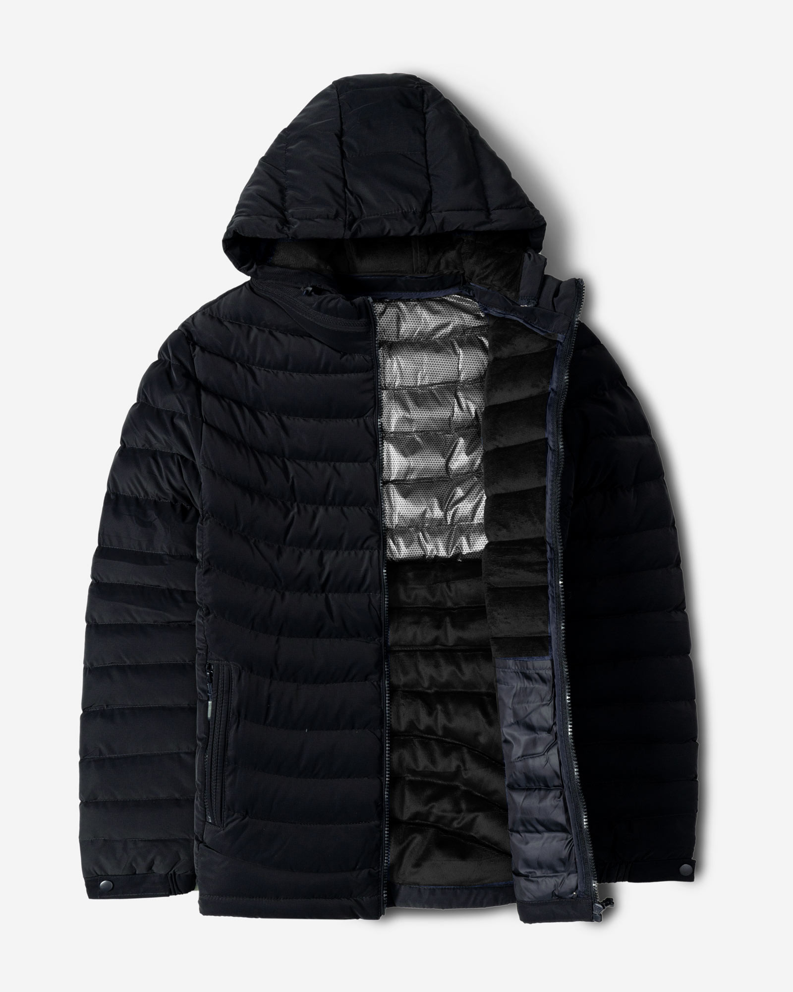 کاپشن مردانه کلاه دار سرمه ای 24316384