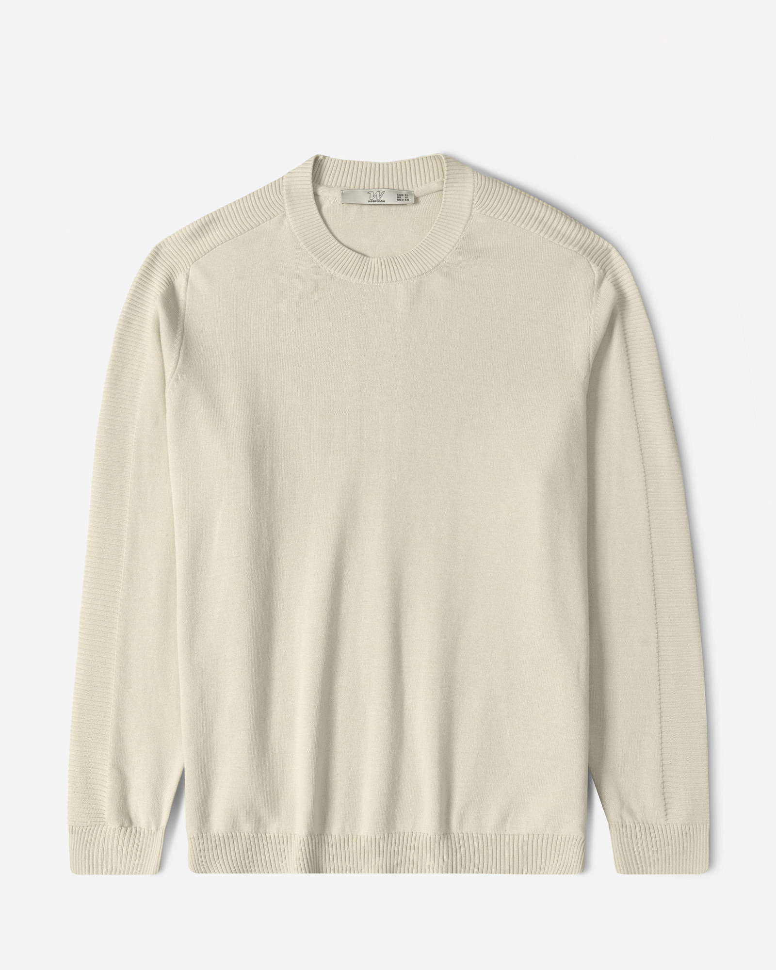 خرید و قیمت پلیور بافت یقه گرد مردانه کرم 24342176